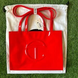 Red Patent Medium Telfar Bag